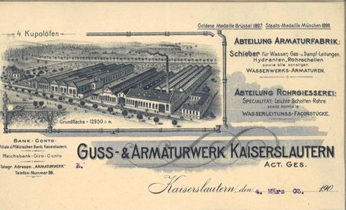 Vortrag von Jürgen Keddigkeit: 125 Jahre Eisengießerei am gleichen Ort: Vom Guss- und Armaturwerk zu ACO Guss Kaiserslautern
