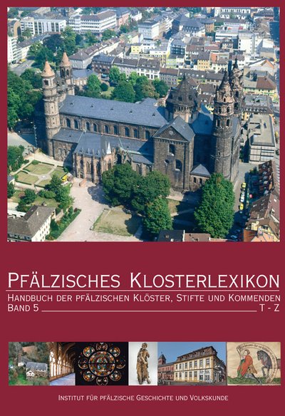 Cover des fünften Bandes des Pfälzischen Klosterlexikon mit einer Abbildung des Speyrer Doms.