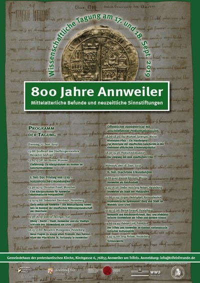 Tagungsposter der Tagung 800-Jahre Annweiler